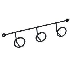 Patere filaire CIME Ring noir 3 têtes 38.5 cm acier noir de marque Cime, référence: B9930400