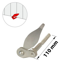 Arrêt Feuille À Visser Inox Brossé, H.70 X L.22 X P.110 Mm - AFBAT