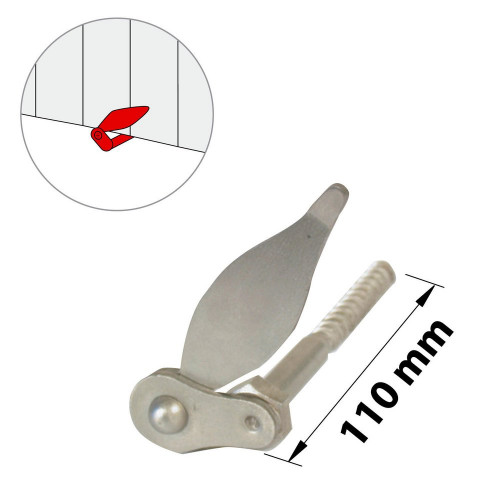 Arrêt Feuille À Visser Inox Brossé, H.70 X L.22 X P.110 Mm - AFBAT