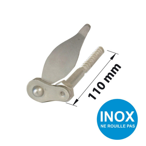 Arrêt Feuille À Visser Inox Brossé, H.70 X L.22 X P.110 Mm - AFBAT