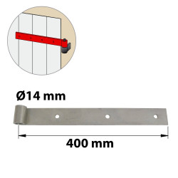 Penture Droite Dia. 14Mm Inox Brossé, H.35 X L.400 X P.22 Mm - AFBAT