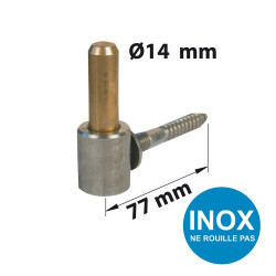 Gond À Visser Inox Brossé, H.93X Diam.14 Mm - AFBAT