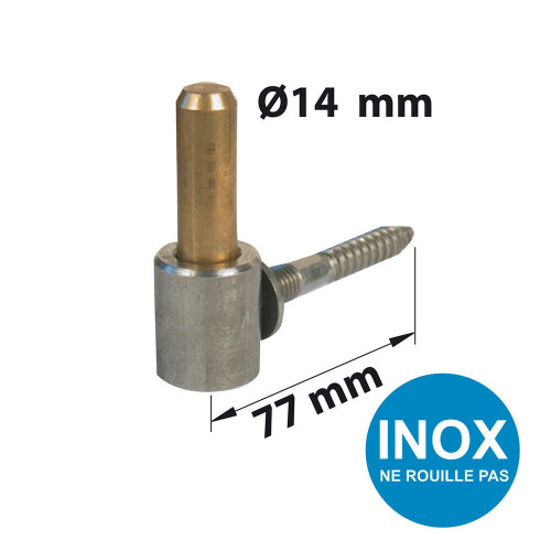 Gond À Visser Inox Brossé, H.93X Diam.14 Mm - AFBAT