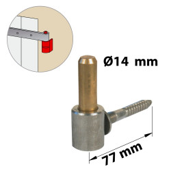 Gond À Visser Inox Brossé, H.93X Diam.14 Mm - AFBAT