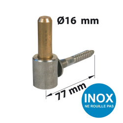 Gond À Visser Inox Brossé, Dia. 16 X Ht. 77 Mm - AFBAT