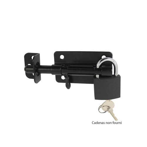Verroubox porte-cadenas+gâche  d16 noir - AFBAT