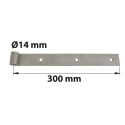 Penture Droite Dia. 14 Mm Inox Brossé, H.35 X L.300 X P.22 Mm - AFBAT