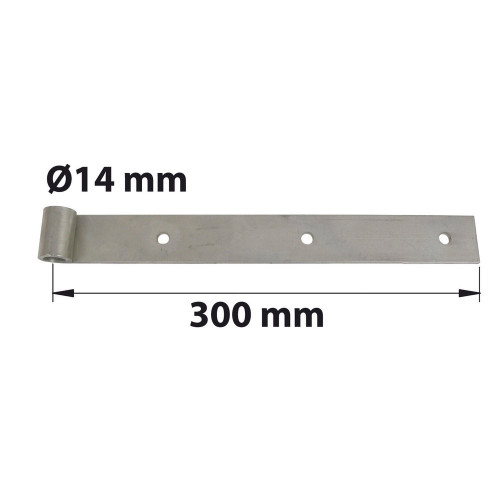 Penture Droite Dia. 14 Mm Inox Brossé, H.35 X L.300 X P.22 Mm - AFBAT
