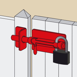 Verroubox porte-cadenas+gâche d12 noir - AFBAT