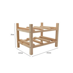 Range bouteilles pin massif IKO pour 6 bouteilles de marque BOX & BEYOND, référence: B9934700