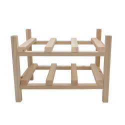 Range bouteilles pin massif IKO pour 6 bouteilles - BOX & BEYOND