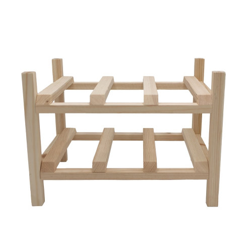 Range bouteilles pin massif IKO pour 6 bouteilles - BOX & BEYOND