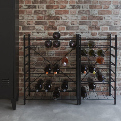 RANGE BOUTEILLES SUPERPOSABLE METAL BRIDGE POUR 32 BOUTEILLES - BOX & BEYOND