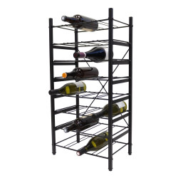 RANGE BOUTEILLES SUPERPOSABLE METAL BRIDGE POUR 32 BOUTEILLES - BOX & BEYOND