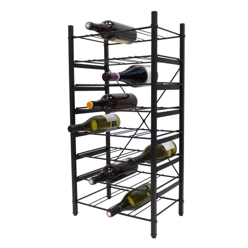 RANGE BOUTEILLES SUPERPOSABLE METAL BRIDGE POUR 32 BOUTEILLES - BOX & BEYOND