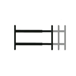 Grille défense télescopique 2 barreaux 90 a 170 cm noir de marque AFBAT, référence: B9936100