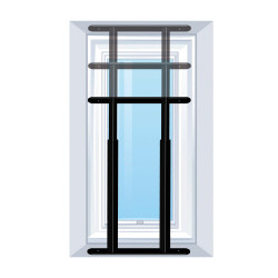 Grille défense télescopique 2 barreaux 90 a 170 cm noir - AFBAT