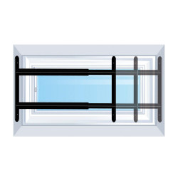 Grille défense télescopique 2 barreaux 48 a 90 cm noir - AFBAT
