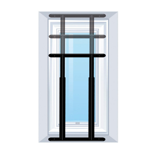 Grille défense télescopique 2 barreaux 48 a 90 cm noir - AFBAT