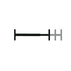Grille défense télescopique 1 barreau 48 a 90 cm noir de marque AFBAT, référence: B9936500