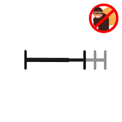Grille défense télescopique 1 barreau 48 a 90 cm noir - AFBAT