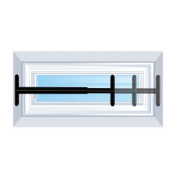 Grille défense télescopique 1 barreau 48 a 90 cm noir - AFBAT
