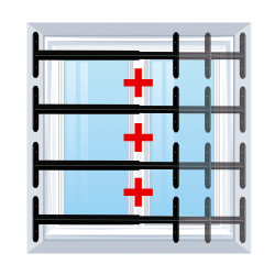 Grille défense télescopique 1 barreau 48 a 90 cm noir - AFBAT