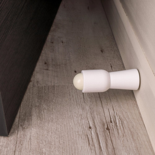 Lot de 2 butées de porte à visser bois ALPERTEC blanc - ALPERTEC