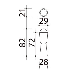 Lot de 2 butées de porte à visser bois ALPERTEC blanc - ALPERTEC