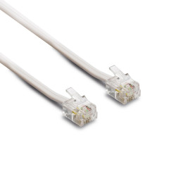 Câble téléphonique RJ11 pour modem, contacts dorés 10 m de marque Metronic, référence: B9939500
