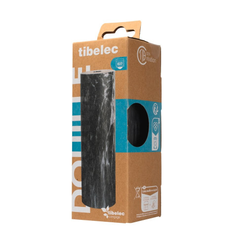 Douille e27 + cache effet marbre noir tibelec - TIBELEC