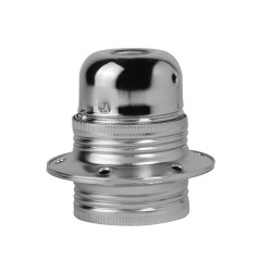 Douille e27 metal + 2 bagues chrome tibelec de marque TIBELEC, référence: B9941400