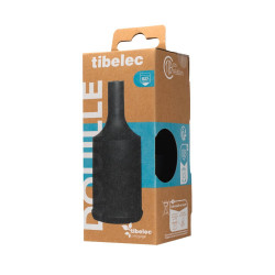 Douille e27 + cache-Douille silicone d40mm noir tibelec - TIBELEC