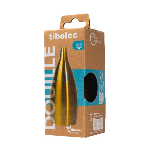 Douille e27 + cache metal bronze d47mm tibelec - TIBELEC