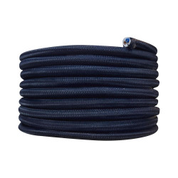 Cable tissu 2x0.75mm 3m bleu marine tibelec - TIBELEC