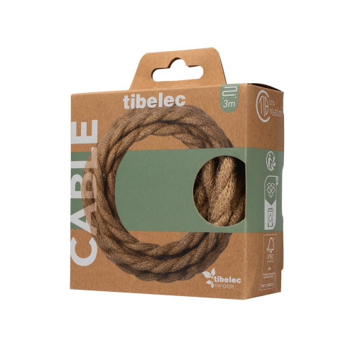 Cable tissu torsade 0.75mm 3m corde tibelec - TIBELEC