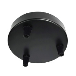 Rosace plafonnier métal 3 cables d 12 cm noir TIBELEC - TIBELEC