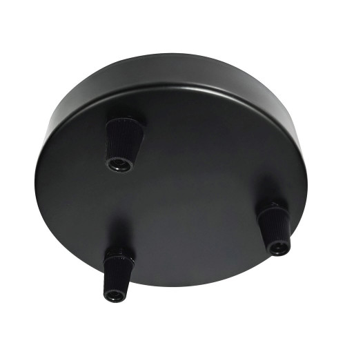 Rosace plafonnier métal 3 cables d 12 cm noir TIBELEC - TIBELEC