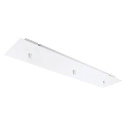Pavillon cache metal rectangulaire 12x55cm blanc tibelec - TIBELEC