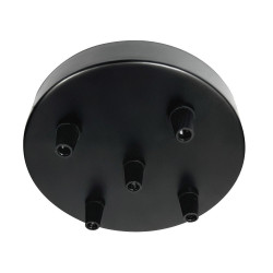 Plafonnier rosace métal 5 cables d 15 cm noir TIBELEC de marque TIBELEC, référence: B9944100