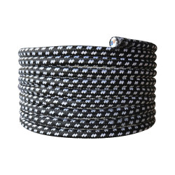 Cable tissu 2x0.75mm 3m noir & blanc tibelec de marque TIBELEC, référence: B9944500