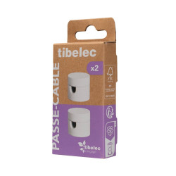 Passes cable aluminium blanc d20mm lot de 2 tibelec de marque TIBELEC, référence: B9945200