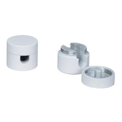 Passes cable aluminium blanc d20mm lot de 2 tibelec - TIBELEC
