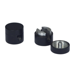 Passes cable aluminium noir d20mm lot de 2 tibelec - TIBELEC