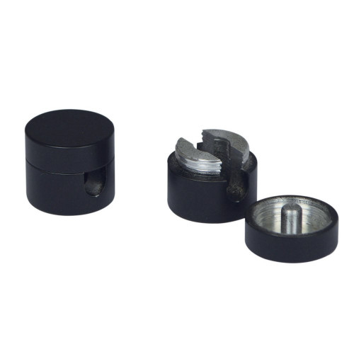 Passes cable aluminium noir d20mm lot de 2 tibelec - TIBELEC