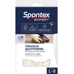 Lot 30 gants petits travaux L taille 8 SPONTEX  expert de marque SPONTEX EXPERT, référence: B10001900