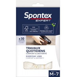 Lot 30 gants petits travaux M taille 7 SPONTEX  expert de marque SPONTEX EXPERT, référence: B10002100