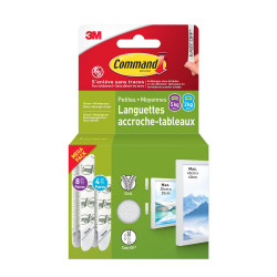 Lot de 12 Languette adhésive blanc Command 3M de marque COMMAND, référence: B10002800
