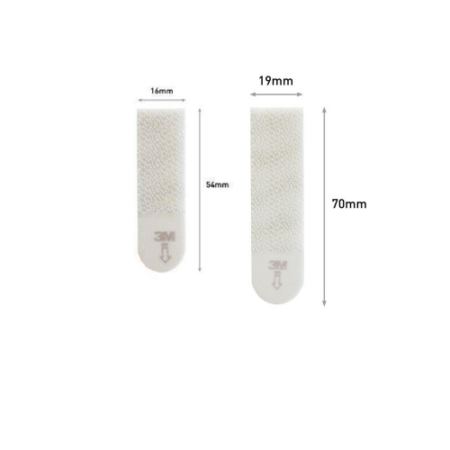 Lot de 12 Languette adhésive blanc Command 3M - COMMAND