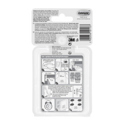 Lot de 12 Languette adhésive blanc Command 3M - COMMAND